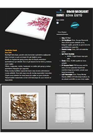 Salon avize 60-watt-60x60-led-panel-gökyüzü-panel-led-lamba-sıva-üstü-led-armatür-Yapay zeka tasarım