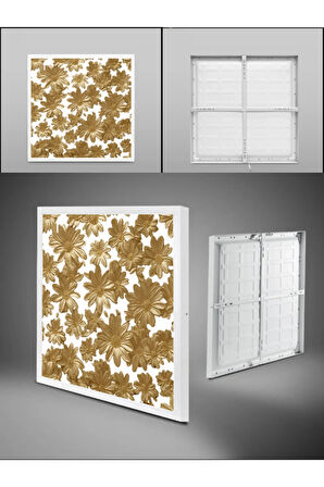 Eviniz için lüks baskı avize, 60watt, beyaz veya gün ışığı tercihli, modern 60x60 kare led lamba