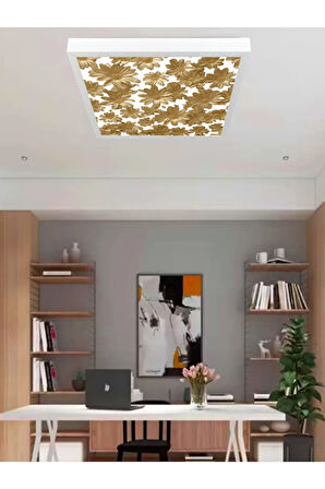Eviniz için lüks baskı avize, 60watt, beyaz veya gün ışığı tercihli, modern 60x60 kare led lamba