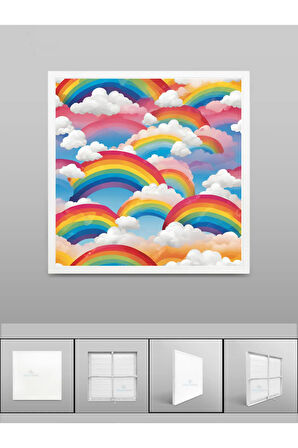 Modern Çocuk Odası Led Lamba, 60Watt göz yormayan ışık gücü, özel yapay zeka tasarımlı avize, 60x60