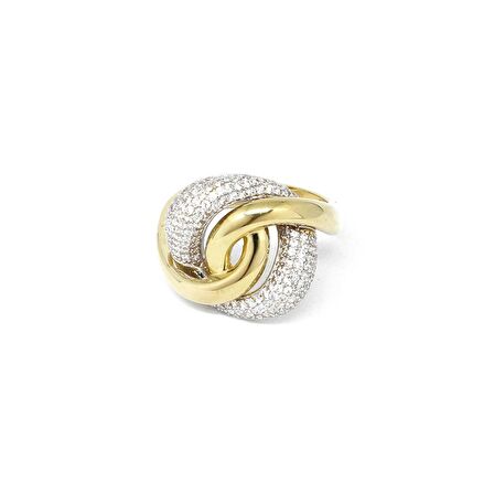 14 Ayar Swarovski Taşlı Fantezi Yüzük