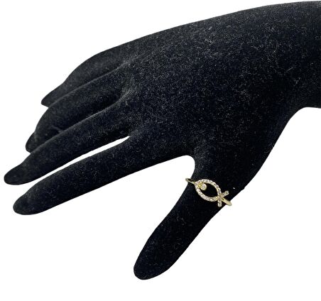 Balık Eklem Yüzük 14 Ayar Altın