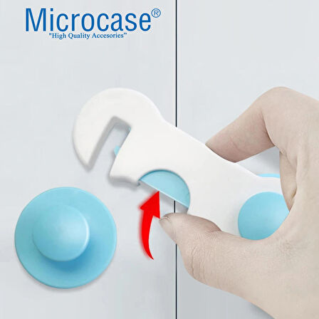 Microcase Plastik Kendinden Yapışkanlı Bebek Eşya Pencere Dolap Kapı Çekmece Kilidi - AL4540 4 Adet