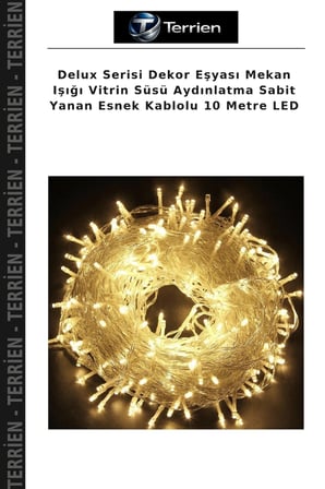 Delux Serisi Dekor Eşyası Mekan Işığı Vitrin Süsü Aydınlatma Sabit Yanan Esnek Kablolu 10 Metre LED