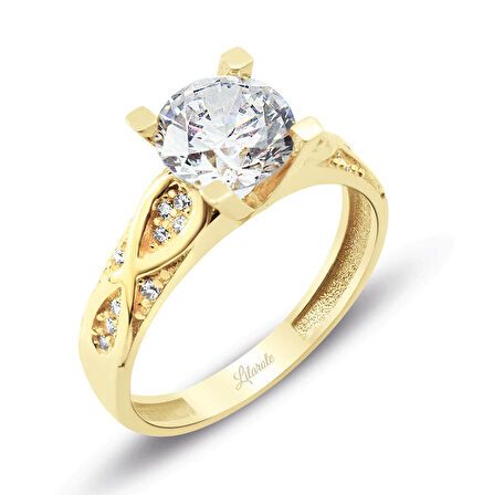 Sonsuzluk Tektaş Altın Yüzük