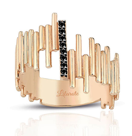 Asimetrik Figürlü Fantezi Altın Yüzük