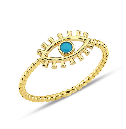 Göz Kirpikli Firuzeli Yüzük
