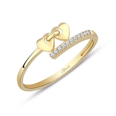 Kalpli Taşlı Altın Yüzük