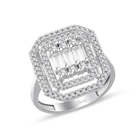 Çift Şerit Kolu Taşsız Baget Altın Yüzük