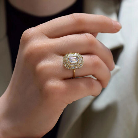 Baget Tektaş Altın Yüzük