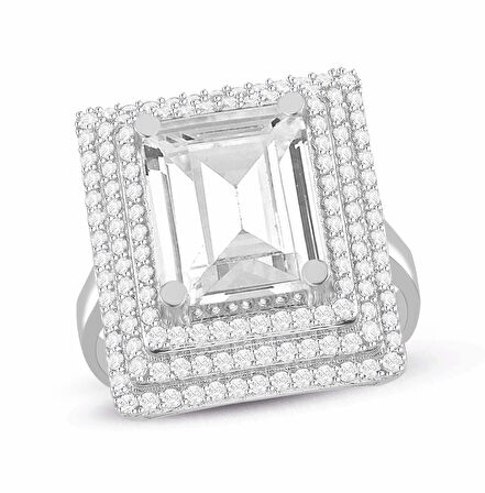 Üç Sıralı Baget Altın Yüzük