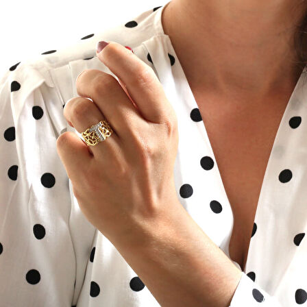 Altın T Harfi Yüzük (YZK0005)