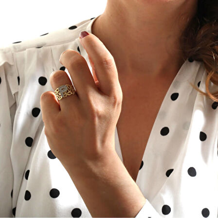 Altın P Harfi Yüzük (YZK0008)