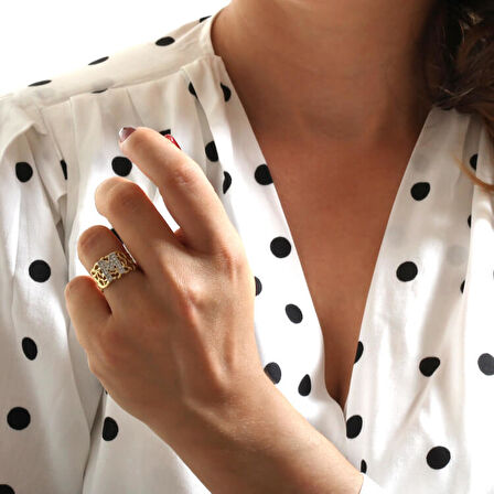 Altın M Harfi Yüzük (YZK0012)