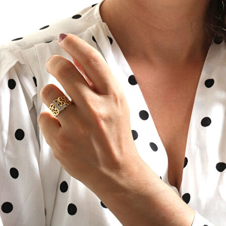 Altın L Harfi Yüzük (YZK0013)