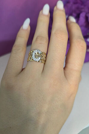 Altın C Harfi Yüzük (YZK0024)