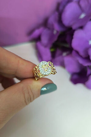 Altın C Harfi Yüzük (YZK0024)