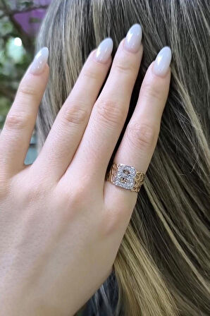 Altın B Harfi Yüzük (YZK0025)