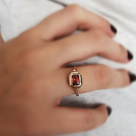 Altın Garnet Baget Taşlı (YZK0124)