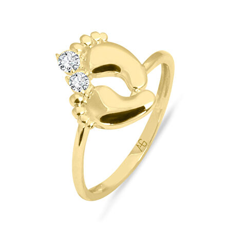 Bebek Ayağı Altın Yüzük (YZK0154)