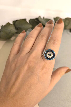 Nazar Boncuk Altın Yüzük (YZK0214)