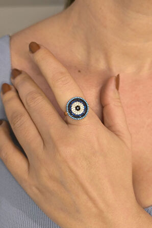 Nazar Boncuk Altın Yüzük (YZK0214)