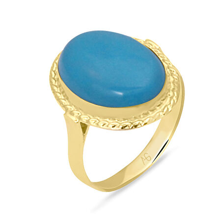 Nostalji Firuze Taşlı Yüzük (YZK0219)