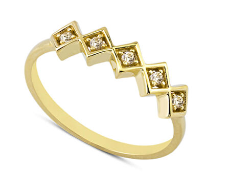 Harem Altın 14 Ayar Altın Baklava Motifli Yüzük YZK024