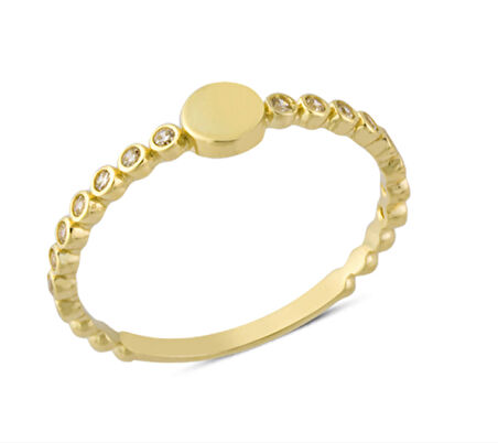 14 Ayar Altın Mini Taşlı Yüzük YZK150