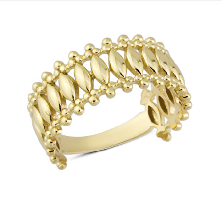 14 Ayar Altın Markiz Motifli Taşsız Yüzük YZK192