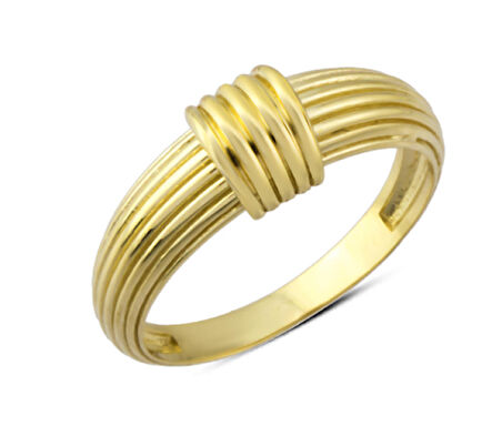 14 Ayar Altın Taşsız Bağcıklı Yüzük YZK207