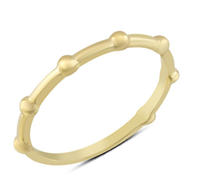 14 Ayar Altın Puntolu Yüzük YZK244