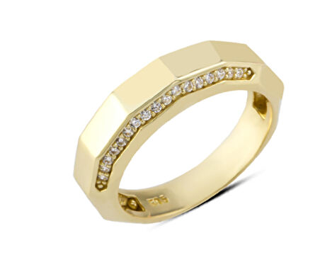 Harem Altın 14 Ayar Altın Köşeli Yüzük YZK286