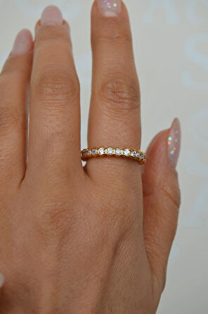 Kristal Taşlı Ayarlanabilir Yüzük