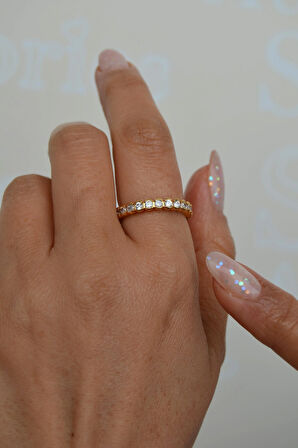 Kristal Taşlı Ayarlanabilir Yüzük