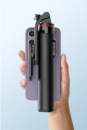 Çekim Aparatı Seyahat Standı Video Ayağı Tripod Çok Amaçlı Kumandalı Selfie Çubuğu C13 Siyah