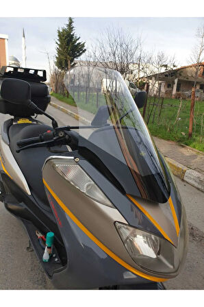 Yamaha Majesty 400 Ön cam 2005 2006 Model Yılı 68cm Şeffaf Renk 4mm Uzun Geniş Cam