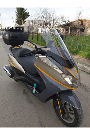 Yamaha Majesty 400 Ön cam 2005 2006 Model Yılı 68cm Şeffaf Renk 4mm Uzun Geniş Cam