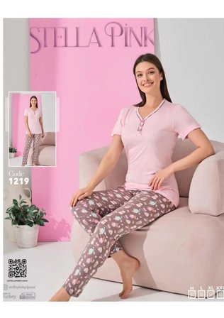 Pembe Temalı Pijama Takımı