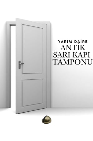 5 Adet Antik Sarı Yarım Daire Yapışkanlı Kapı Tamponu Kapı Stoperi Metal Kapı Stopu Durdurucu