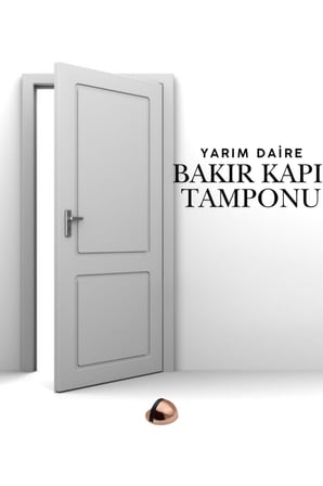 10 Adet Bakır Yarım Daire Yapışkanlı Kapı Tamponu Kapı Stoperi Metal Kapı Stopu Durdurucu