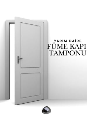 5 Adet Füme Yarım Daire Yapışkanlı Kapı Tamponu Kapı Stoperi Metal Kapı Stopu Durdurucu