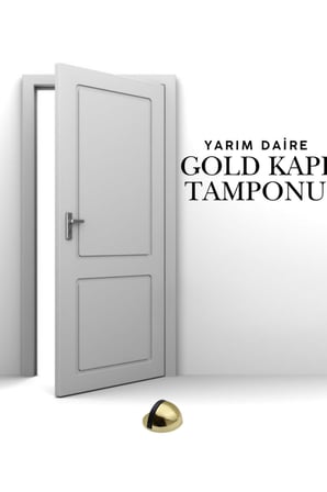 10 Adet Gold Yarım Daire Yapışkanlı Kapı Tamponu Kapı Stoperi Metal Kapı Stopu Durdurucu
