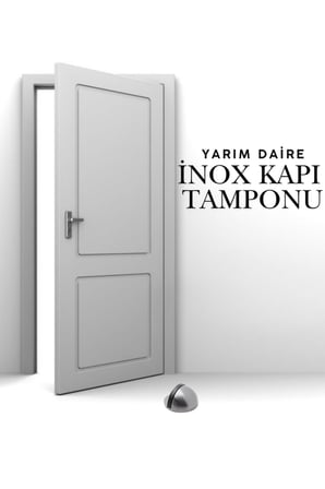 10 Adet İnox Yarım Daire Yapışkanlı Kapı Tamponu Kapı Stoperi Metal Kapı Stopu Durdurucu