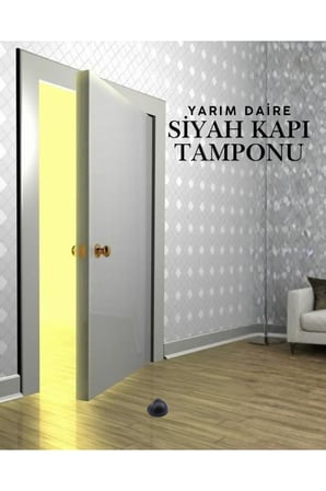 10 Adet Siyah Yarım Daire Yapışkanlı Kapı Tamponu Kapı Stoperi Metal Kapı Stopu Durdurucu