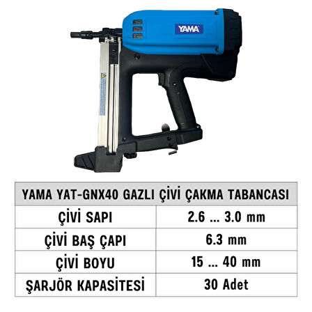 YAMA YAT-GNX40 Gazlı Çivi Çakma Tabancası