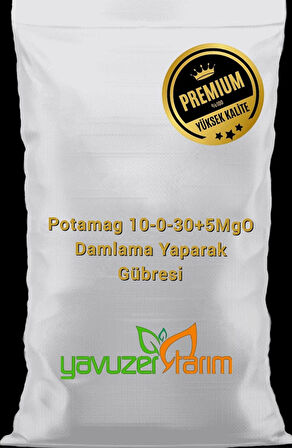 Damlama Yaprak Gübresi Potamag NPK Gübre ( 10 0 30 + 5 Mgo ) Azot, Potasyum, Magnezyumlu Gübre 1 Kg