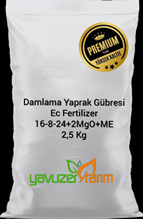 Damlama Yaprak Gübresi NPK Special 16.08.24 + 2 MgO+Me Ec Fertilizer Gübre 2,5 Kg
