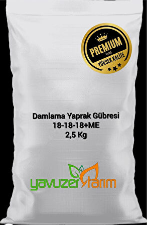 Damlama Yaprak Gübresi Special 18.18.18+Me Ec Fertilizer NPK Dengeli Gübre 2,5 Kg