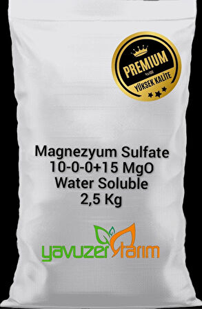 Magsul Magnezyum Sulfat Ec Fertilizer Toz Magnezyum, Azot ve Kükürtlü Gübre 2,5 Kg